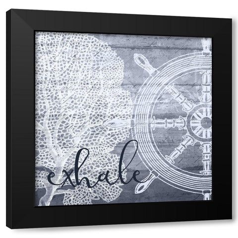Inhale Exhale 2 Black Modern Wood Framed Art Print with Double Matting by Kimberly, Allen