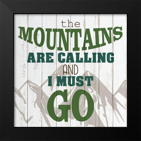 The Mountains 1 Black Modern Wood Framed Art Print by Kimberly, Allen