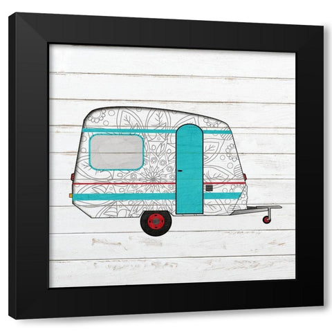 Camper Life 1 Black Modern Wood Framed Art Print by Kimberly, Allen