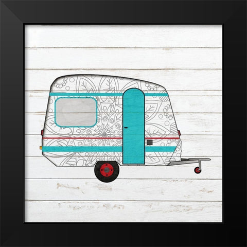 Camper Life 1 Black Modern Wood Framed Art Print by Kimberly, Allen