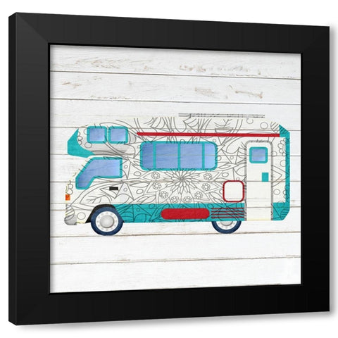 Camper Life 2 Black Modern Wood Framed Art Print by Kimberly, Allen