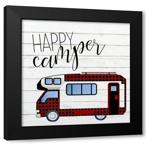 Happy Camper 2 Black Modern Wood Framed Art Print by Kimberly, Allen