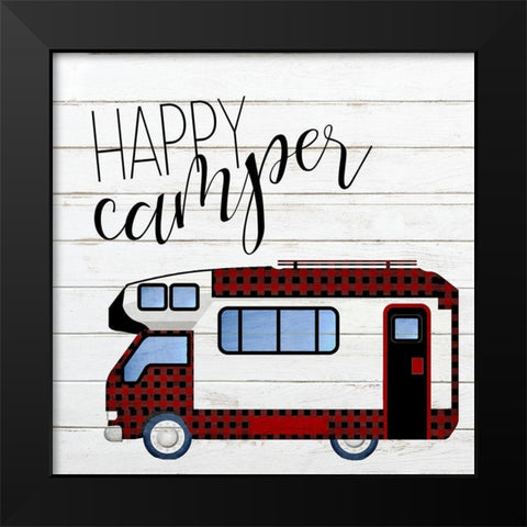 Happy Camper 2 Black Modern Wood Framed Art Print by Kimberly, Allen