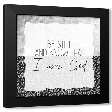 Be Still 1 Black Modern Wood Framed Art Print by Kimberly, Allen