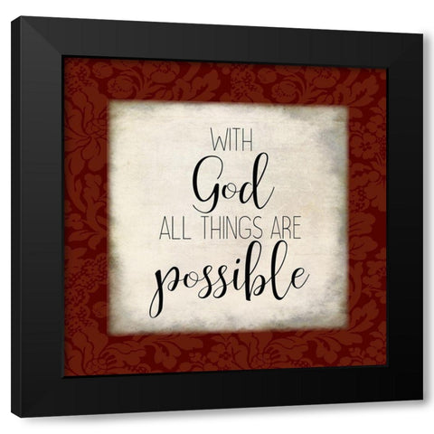 Trust In The Lord 3 Black Modern Wood Framed Art Print by Kimberly, Allen