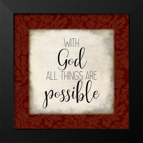 Trust In The Lord 3 Black Modern Wood Framed Art Print by Kimberly, Allen