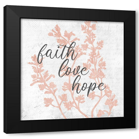Branches 2 Blessed Black Modern Wood Framed Art Print with Double Matting by Allen, Kimberly