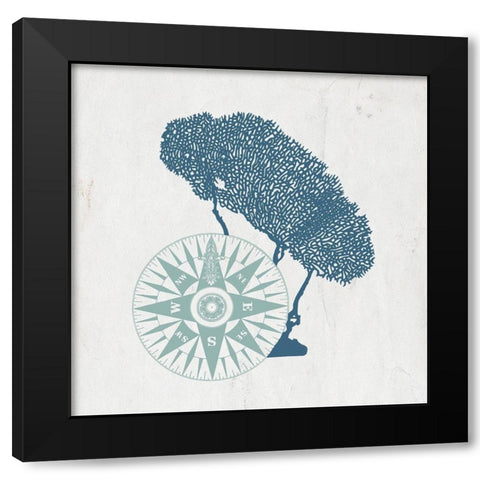 Sea Blues 3 Black Modern Wood Framed Art Print with Double Matting by Kimberly, Allen