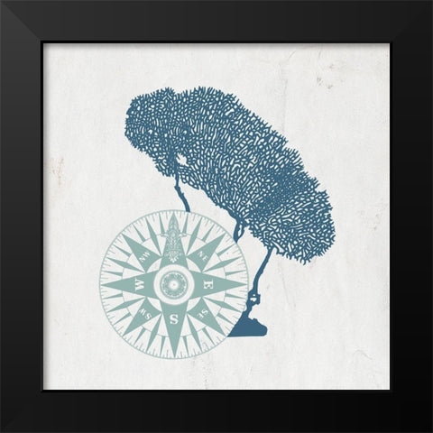 Sea Blues 3 Black Modern Wood Framed Art Print by Kimberly, Allen