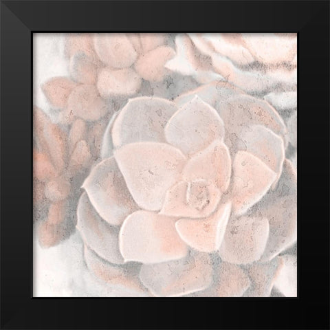 Dusty Pink Succulents 2 Black Modern Wood Framed Art Print by Kimberly, Allen
