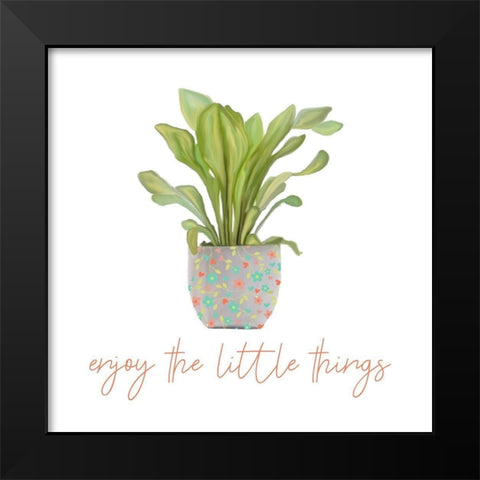 Greens 1 Black Modern Wood Framed Art Print by Kimberly, Allen