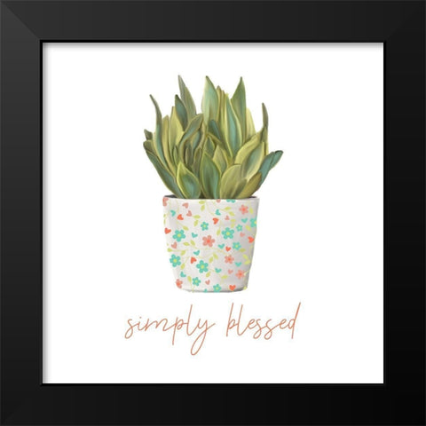 Greens 2 Black Modern Wood Framed Art Print by Kimberly, Allen