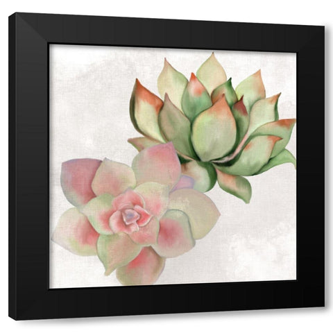 Succulent Summer 2 Black Modern Wood Framed Art Print with Double Matting by Kimberly, Allen