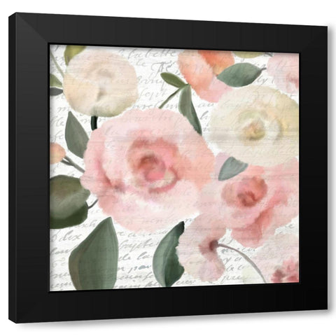 Pink Square 1 Black Modern Wood Framed Art Print with Double Matting by Kimberly, Allen