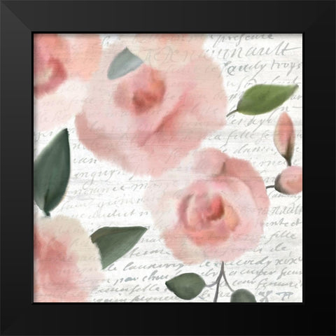 Pink Square 2 Black Modern Wood Framed Art Print by Kimberly, Allen