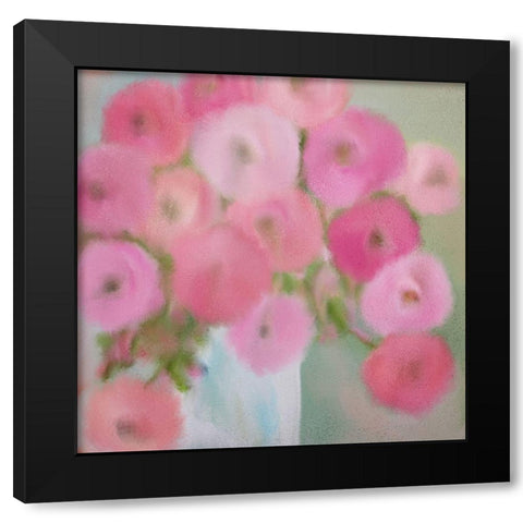 Spring Pink Black Modern Wood Framed Art Print with Double Matting by Kimberly, Allen