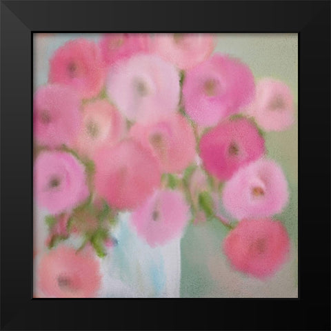 Spring Pink Black Modern Wood Framed Art Print by Kimberly, Allen