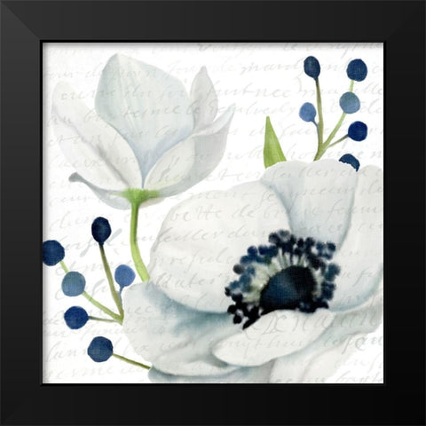 Anemone Square 2 Black Modern Wood Framed Art Print by Kimberly, Allen