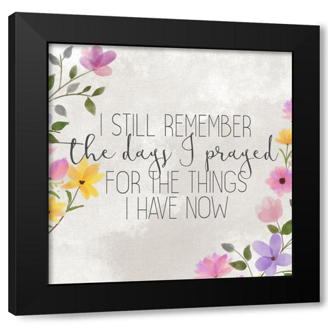 The Days Black Modern Wood Framed Art Print with Double Matting by Kimberly, Allen