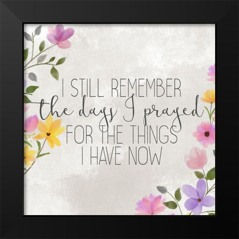 The Days Black Modern Wood Framed Art Print by Kimberly, Allen