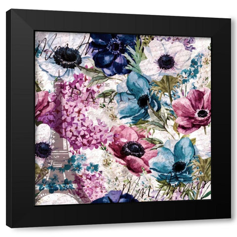 Paris in Springtime Black Modern Wood Framed Art Print with Double Matting by Allen, Kimberly