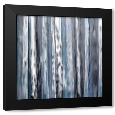 Forest of Blue Black Modern Wood Framed Art Print by Kimberly, Allen