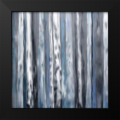 Forest of Blue Black Modern Wood Framed Art Print by Kimberly, Allen
