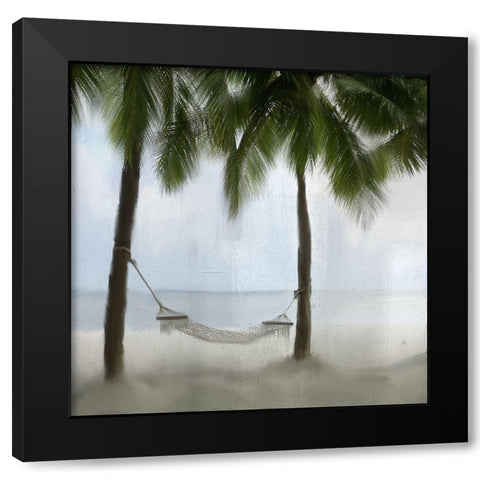 Beach Time Black Modern Wood Framed Art Print with Double Matting by Kimberly, Allen