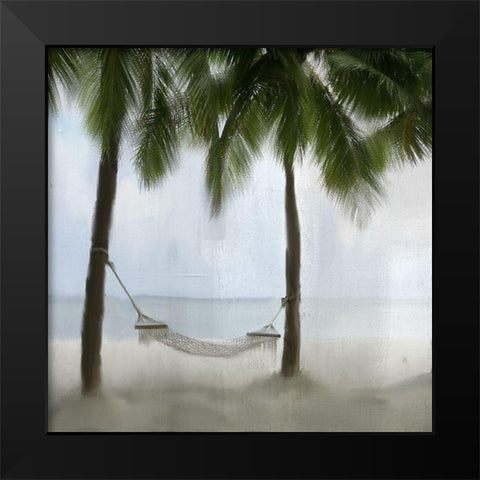Beach Time Black Modern Wood Framed Art Print by Kimberly, Allen