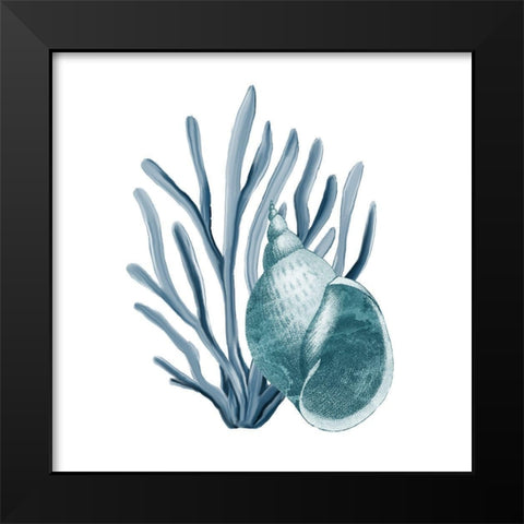 Coastal Coral 4 Black Modern Wood Framed Art Print by Kimberly, Allen