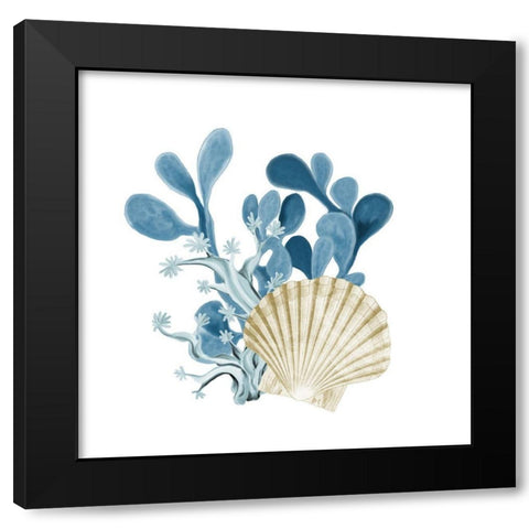 Coastal Coral 5 Black Modern Wood Framed Art Print by Kimberly, Allen