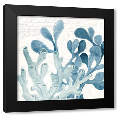 Coral Square 2 Black Modern Wood Framed Art Print with Double Matting by Kimberly, Allen