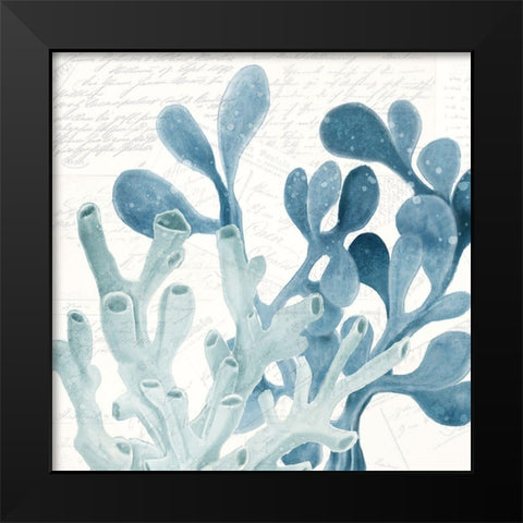 Coral Square 2 Black Modern Wood Framed Art Print by Kimberly, Allen