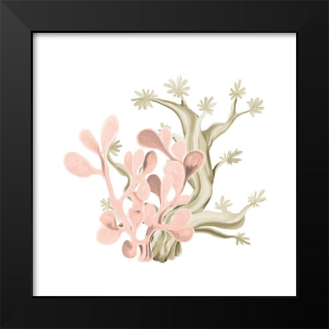 Coral Coastal 3 Black Modern Wood Framed Art Print by Kimberly, Allen