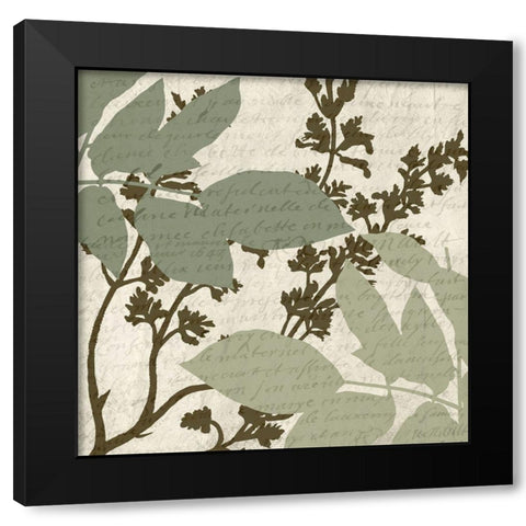Sage 5 Black Modern Wood Framed Art Print with Double Matting by Kimberly, Allen