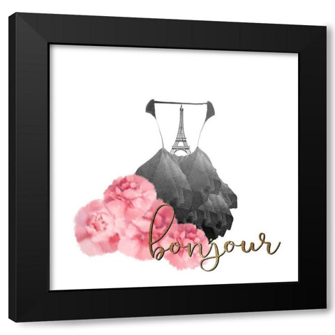 From Paris 3 Black Modern Wood Framed Art Print with Double Matting by Kimberly, Allen