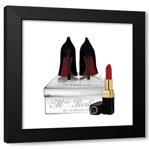 From Paris 4 in Red Black Modern Wood Framed Art Print by Kimberly, Allen