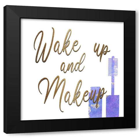Wake Up Black Modern Wood Framed Art Print by Kimberly, Allen