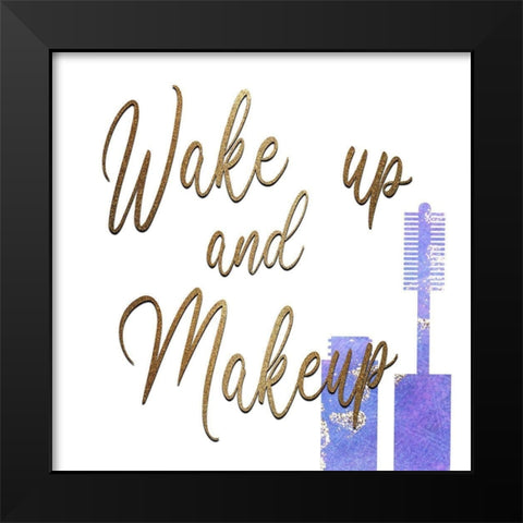 Wake Up Black Modern Wood Framed Art Print by Kimberly, Allen