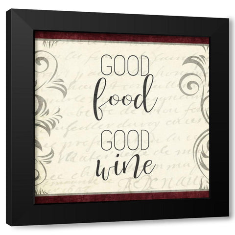 Good Times 1 Black Modern Wood Framed Art Print with Double Matting by Kimberly, Allen