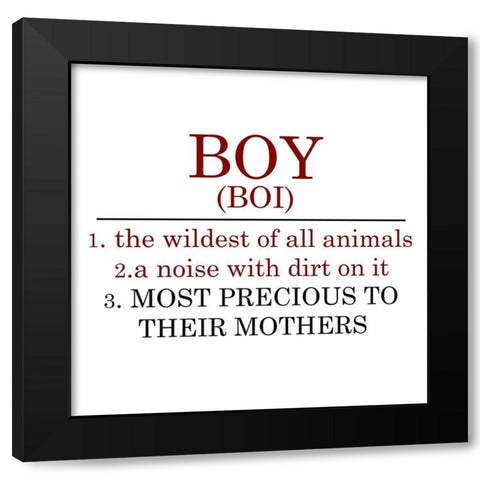 Boy 2 Black Modern Wood Framed Art Print with Double Matting by Kimberly, Allen