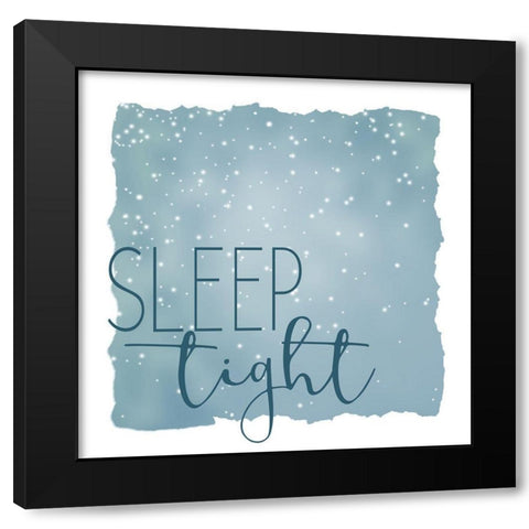 Sleep Tight 1 Blue Black Modern Wood Framed Art Print by Kimberly, Allen
