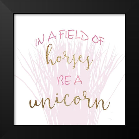 In a Field of Horses 2 Black Modern Wood Framed Art Print by Kimberly, Allen