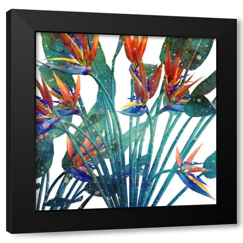 Tropic Flower 1 Black Modern Wood Framed Art Print by Kimberly, Allen