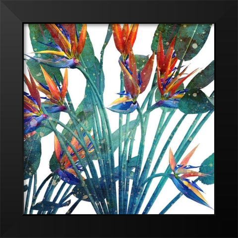 Tropic Flower 1 Black Modern Wood Framed Art Print by Kimberly, Allen