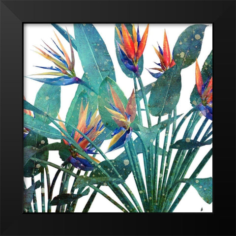Tropic Flower 2 Black Modern Wood Framed Art Print by Kimberly, Allen