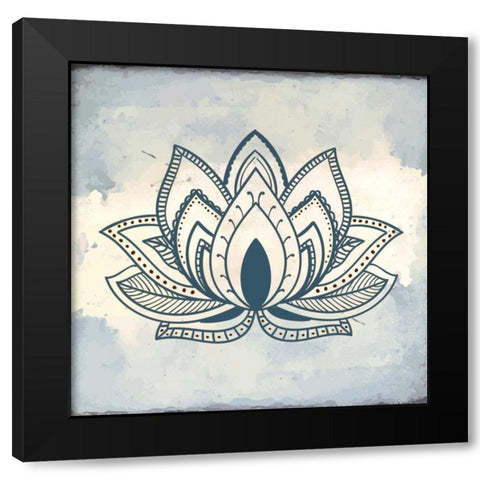 Henna Square 2 Black Modern Wood Framed Art Print by Allen, Kimberly