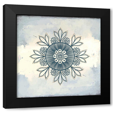 Henna Square 3 Black Modern Wood Framed Art Print by Allen, Kimberly