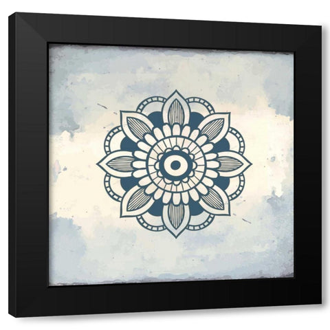Henna Square 4 Black Modern Wood Framed Art Print by Allen, Kimberly