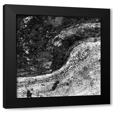 Black and White River Black Modern Wood Framed Art Print by Kimberly, Allen